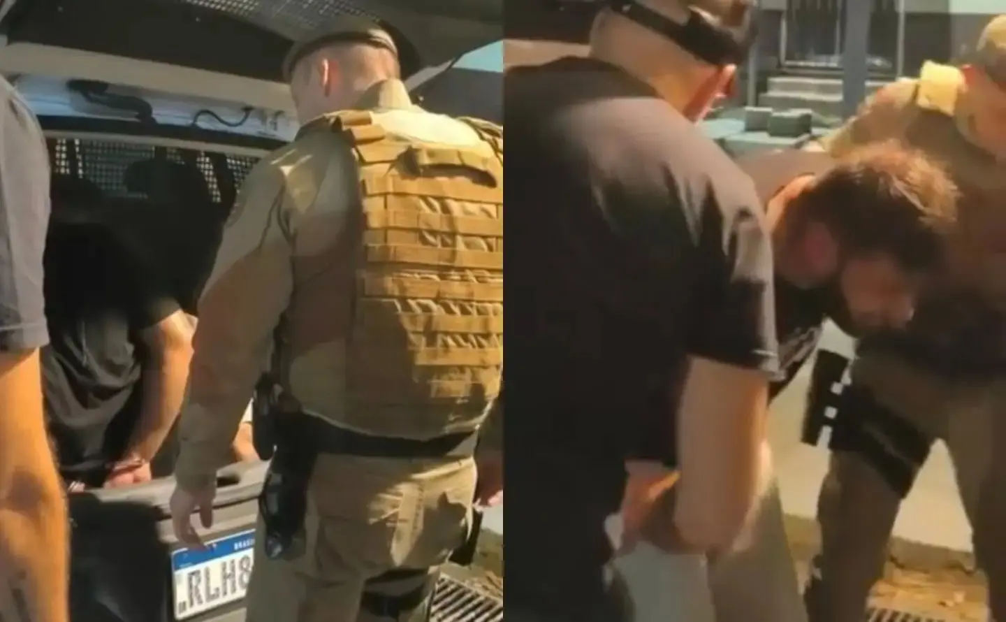 Ainda no início da noite de sábado, a Polícia Militar prendeu o suspeito e o encaminhou à Central de Flagrantes de Criciúma. (Foto: Reprodução/Jornal Razão)
