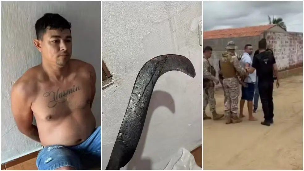 Namorado e cunhado usaram foice para decepar mãos de mulher em Quixeramobim (CE) (Foto: Reprodução)