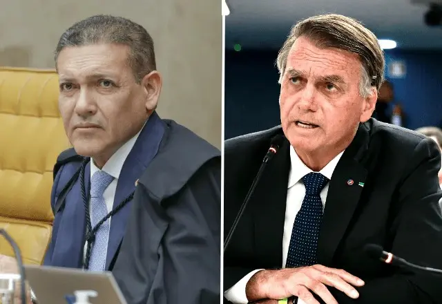 Ministro Nunes Marques e ex-presidente Jair Bolsonaro - Fotos:  Rosinei Coutinho e Fellipe Sampaio/STF
