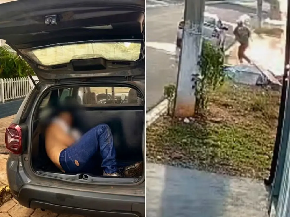 Homem é preso após incendiar casa com esposa e sogro dentro (Foto: Reprodução/Redes sociais)