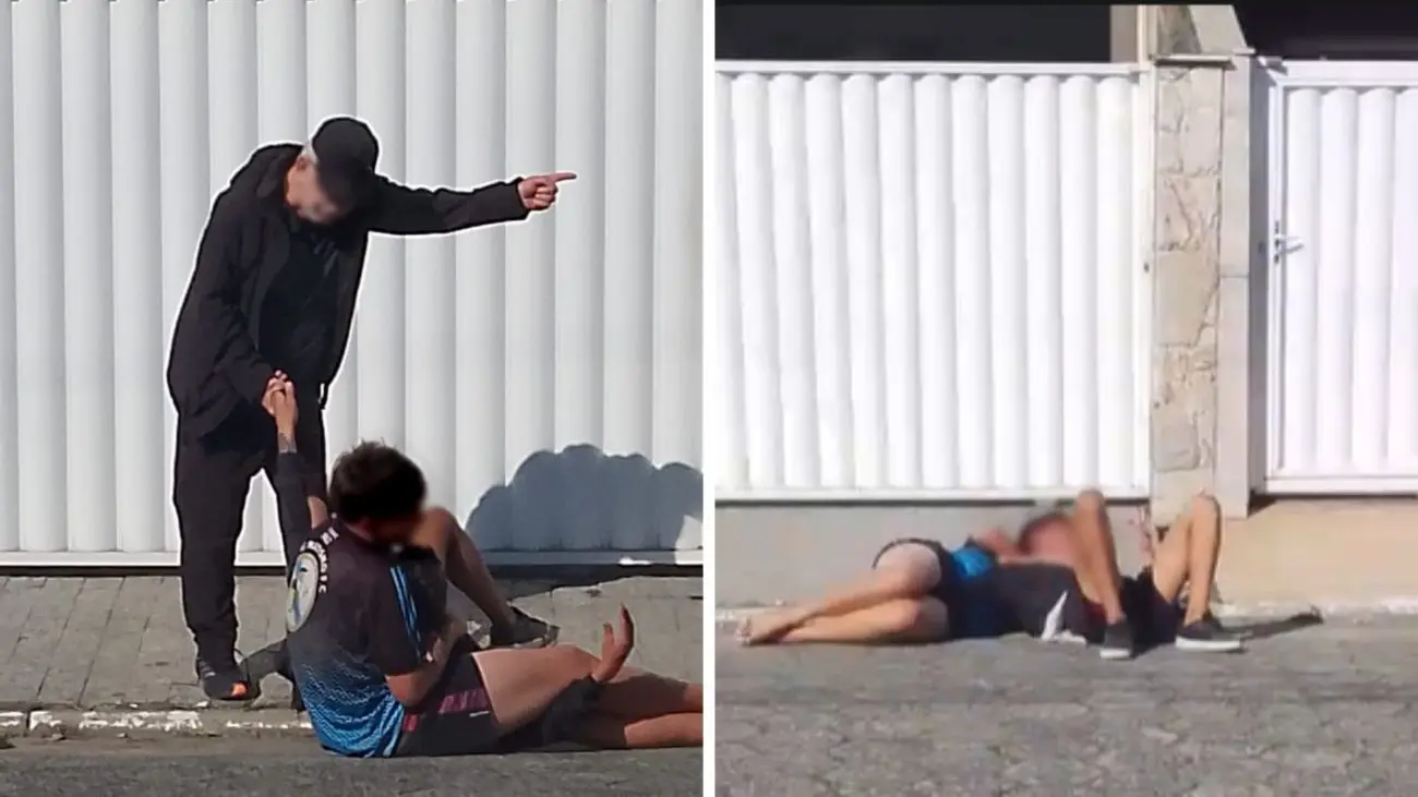 Jovem foi imobilizado por golpe de jiu-jitsu (Foto: Reprodução / Redes Sociais)