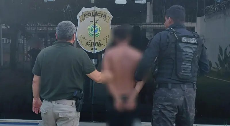 Suspeito foi detido em flagrante (Foto: Polícia Civil AM)
