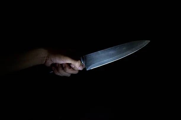 Handle Knives in the dark background for murder