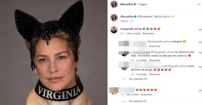 Mãe de Virginia reage à montagem polêmica envolvendo filha e Luana Piovani (Foto: Redes Sociais)