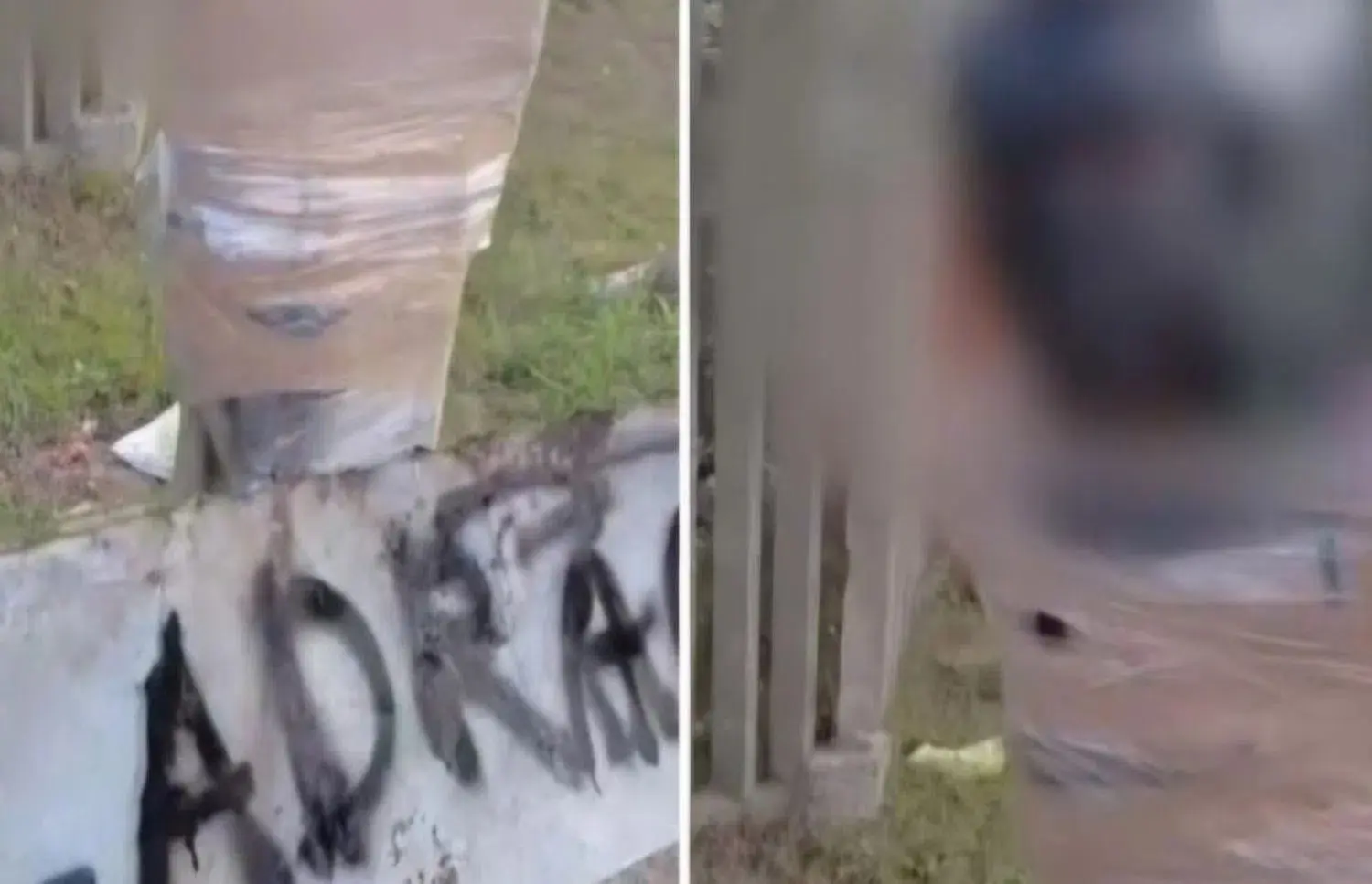 Homem é agredido e amarrado em poste com placa de ‘ladrão’; assista