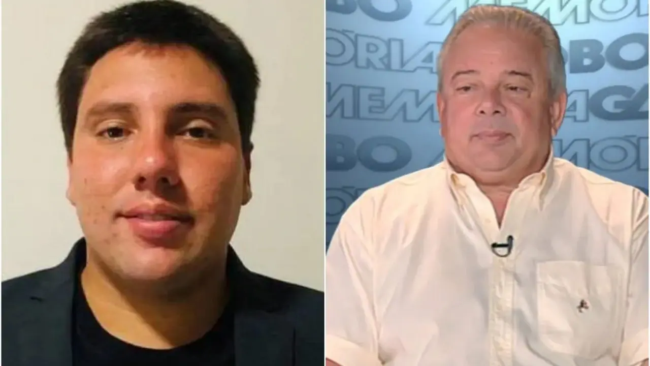 Lucas Valle e o avô, o narrador Luciano do Valle (Reprodução/Redes Sociais)