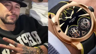 Neymar chama atenção ao exibir relógio com 286 diamantes