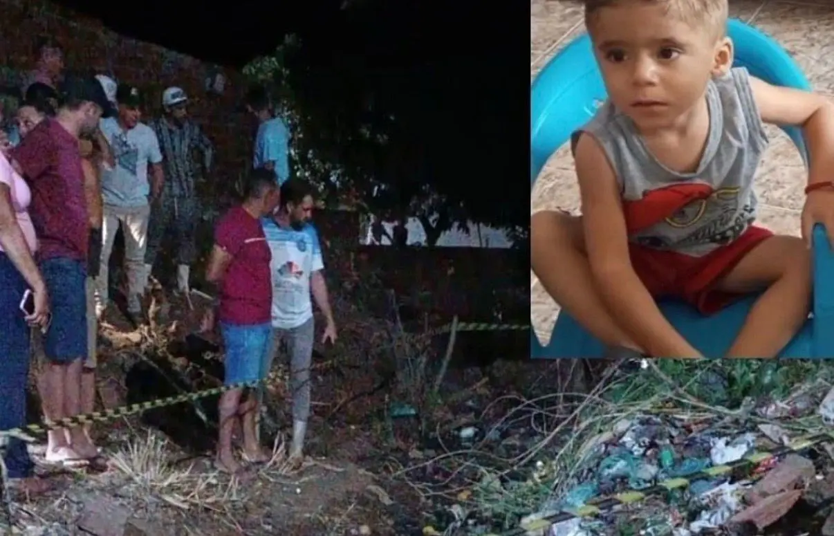 Menino de 2 anos é encontrado morto em esgoto nos fundos de casa no PI; suspeita de afogamento (Foto: Divulgação/PMPI)