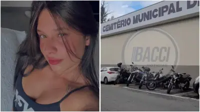Veja imagens do velório de Maria Eduarda, vítima de tragédia em salto de rope jump