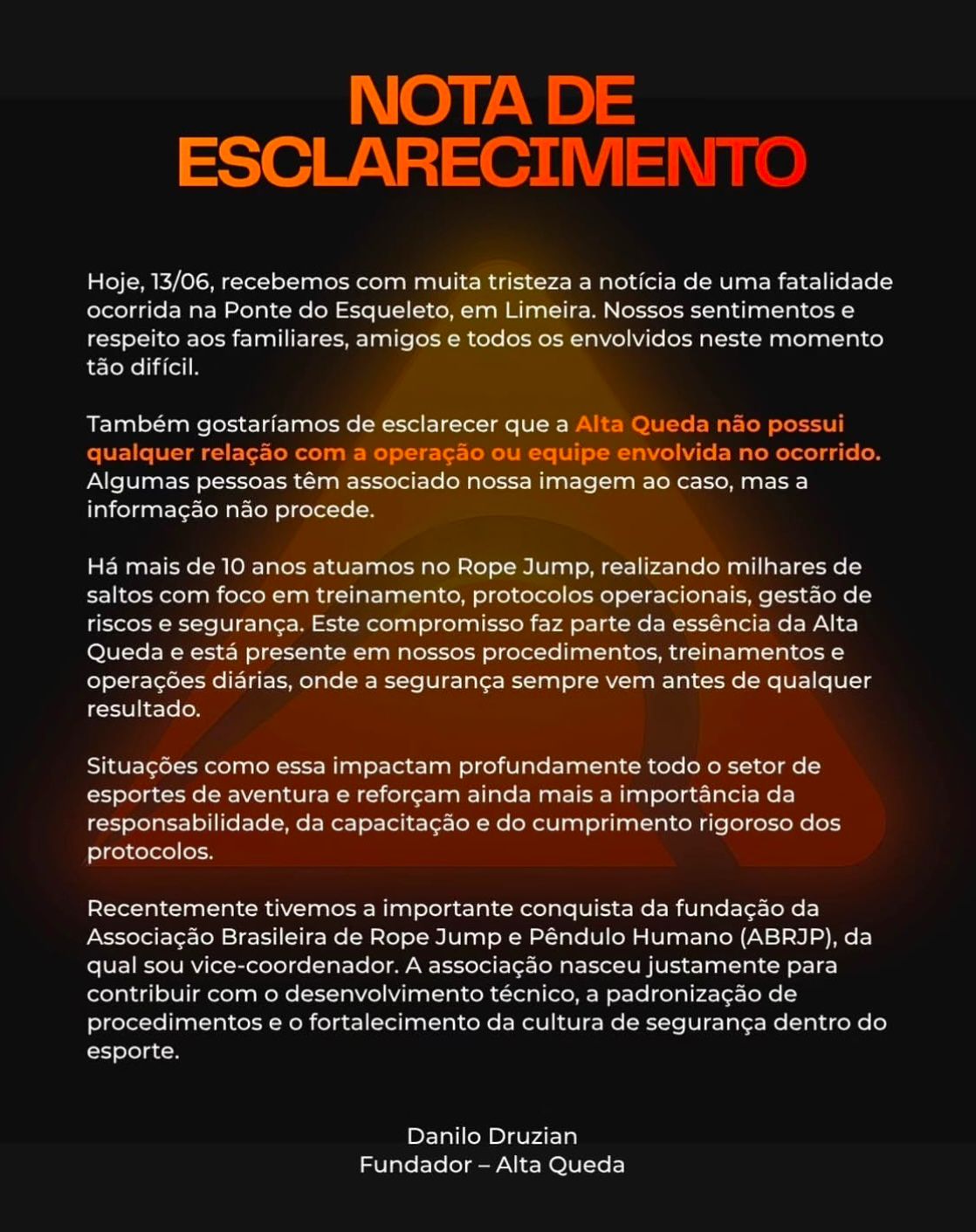 Nota de Esclarecimento 