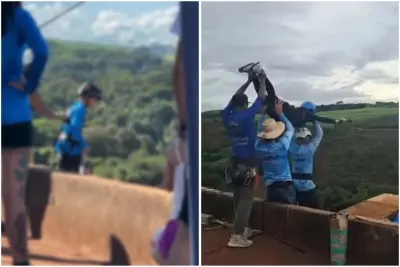 Suspeita presa pela morte de Maria Eduarda fazia saltos com crianças; veja vídeo