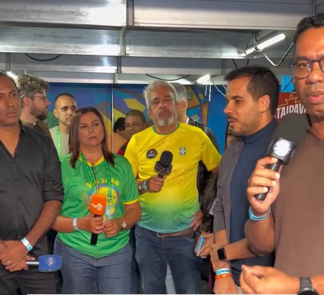 Jornalistas confinados e impedidos de transitar pelos bastidores (Foto: Reprodução)