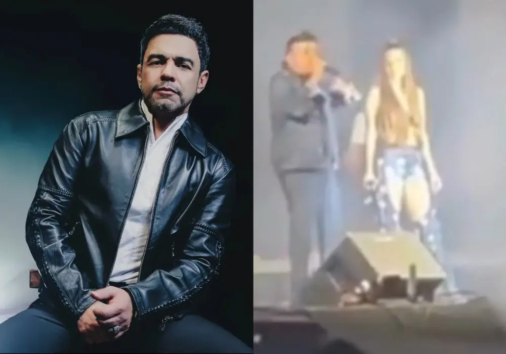 Zezé Di Camargo, Juninho Pirado e Brisa Star. (Reprodução)