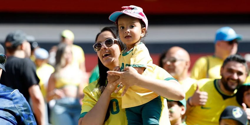 Torcida brasileira em bom número na Copa do Mundo 2026 (Foto: Rafael Ribeiro/CBF)