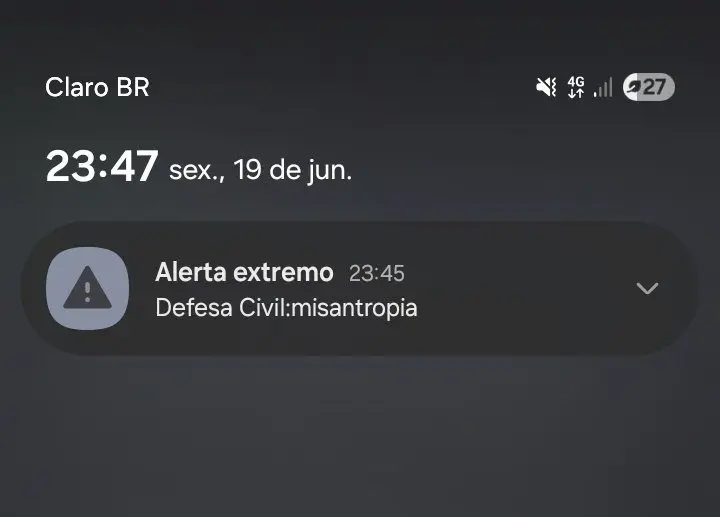 Aviso Defesa Civil (Foto: Redes Sociais)