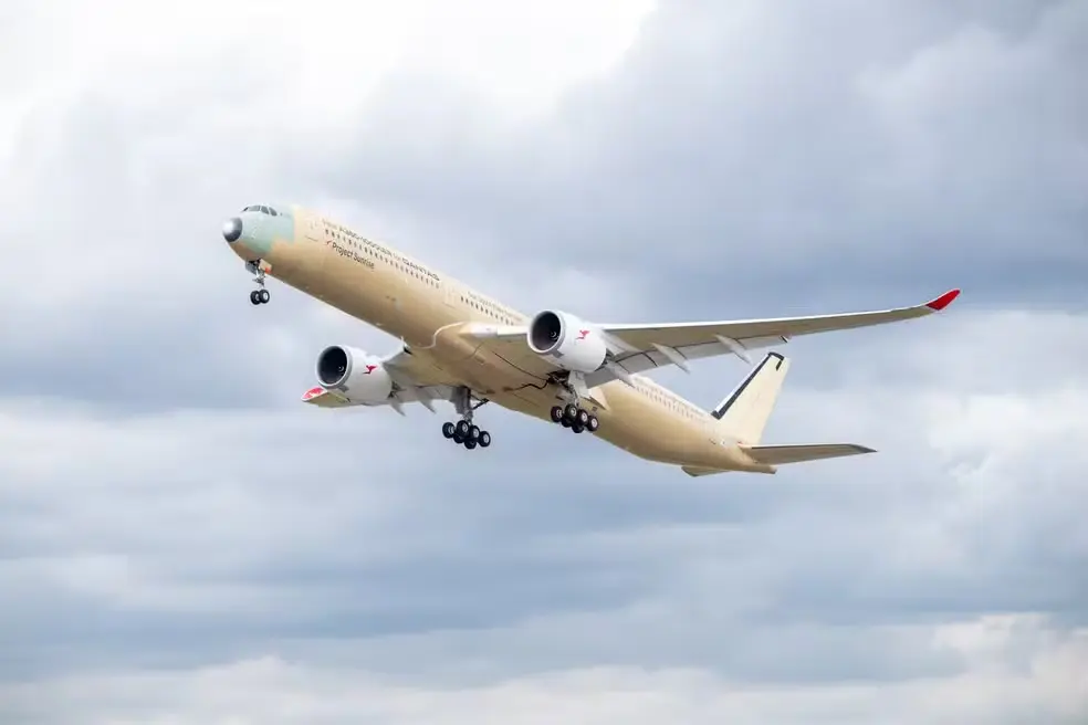 Primeiro voo de teste do A350-1000ULR, da Airbus — Foto: Divulgação/Airbus