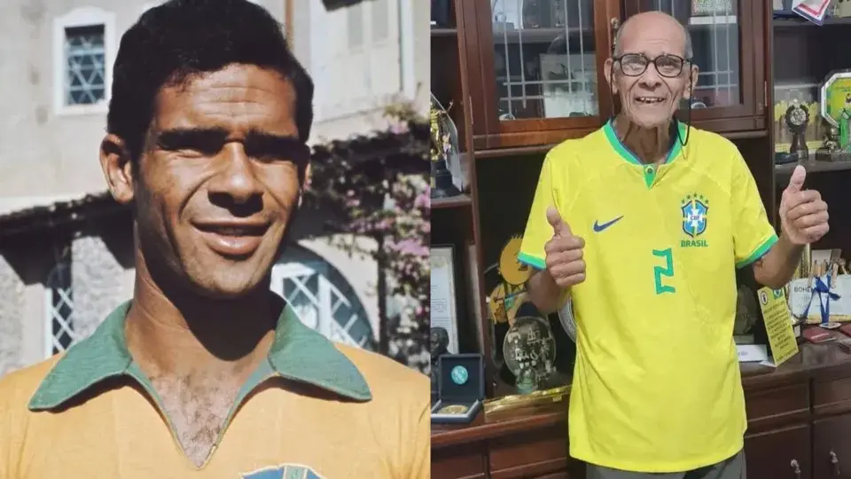 Ex-zagueiro tricampeão mundial com a Seleção Brasileira morre aos 86 anos (Foto: Divulgação/ CBF | Reprodução/Redes sociais)