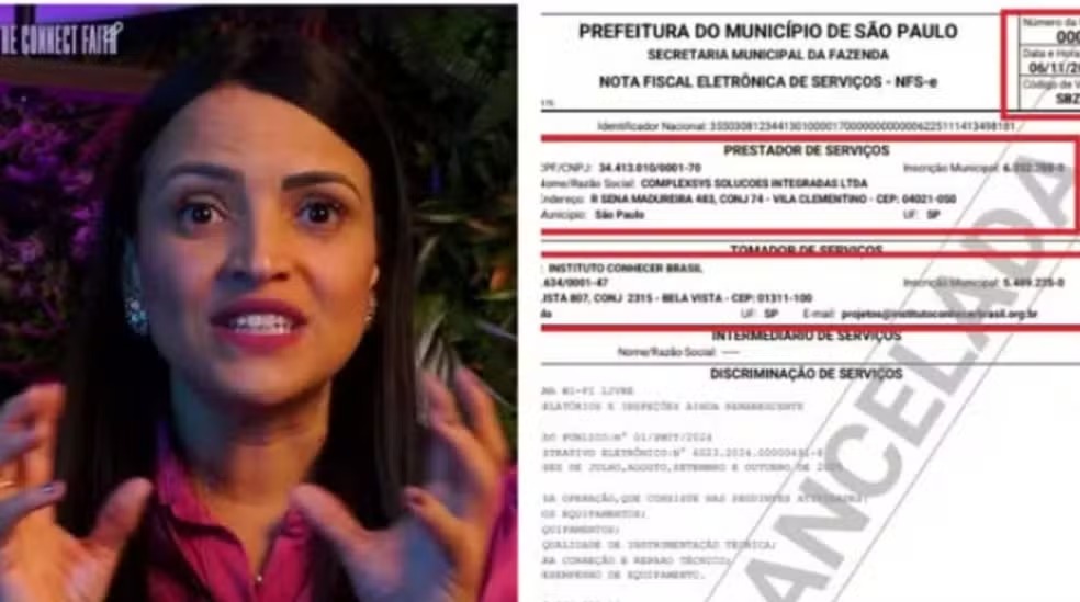 A empresária Karina Ferreira da Gama, dona da ONG Instituto Conhecer Brasil e da empresa que produz o filme sobre Jair Bolsonaro — Foto: Montagem/g1/Reprodução/Redes Sociais