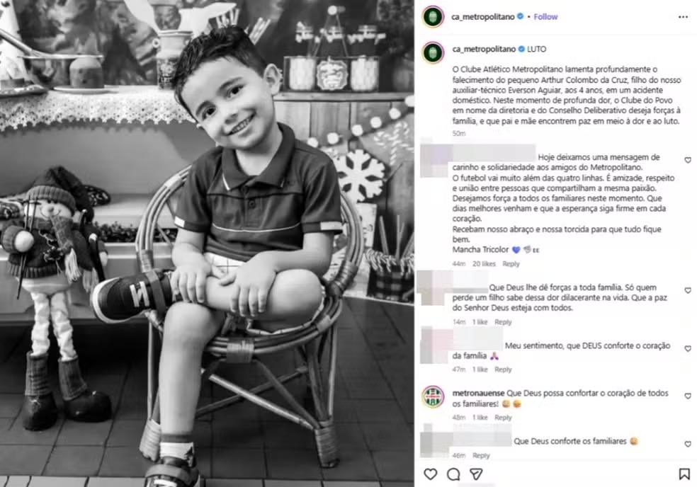Menino de 4 anos morre após queda de janela em hotel de Blumenau — Foto: Reprodução/ca_metropolitano