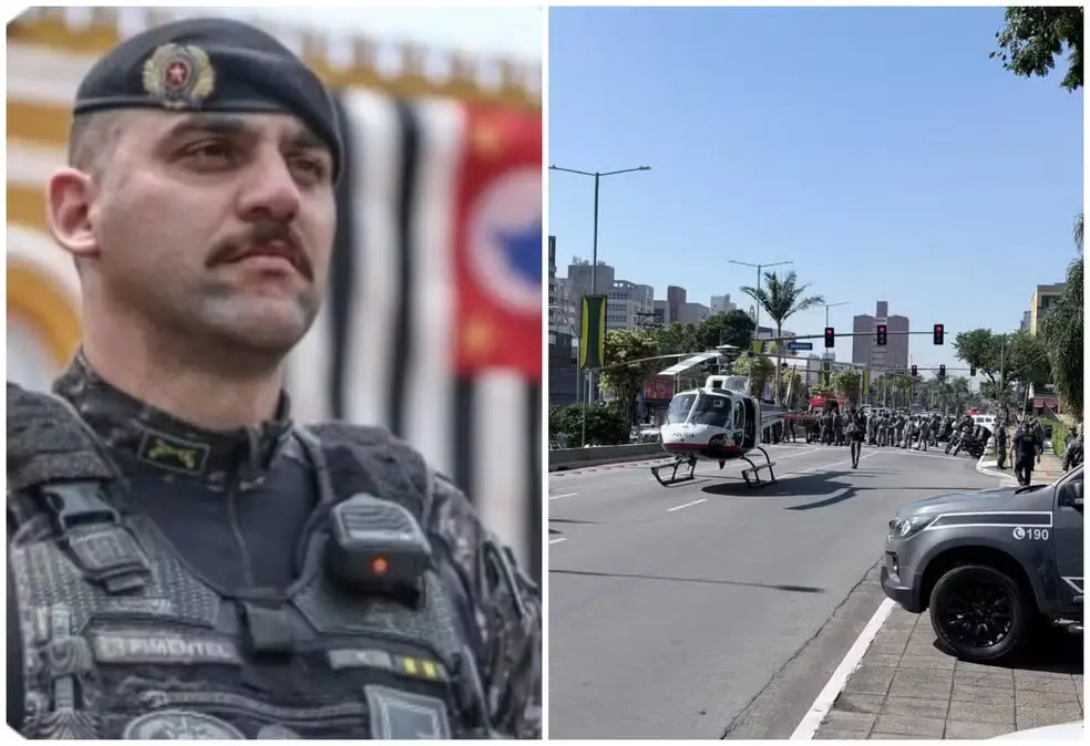 Tenente da Rota Ronickson Pimentel dos Santos foi baleado na cabeça na Avenida Goiás, em São Caetano do Sul, na Grande São Paulo — Foto: Reprodução Instagram/Arquivo Pessoal
