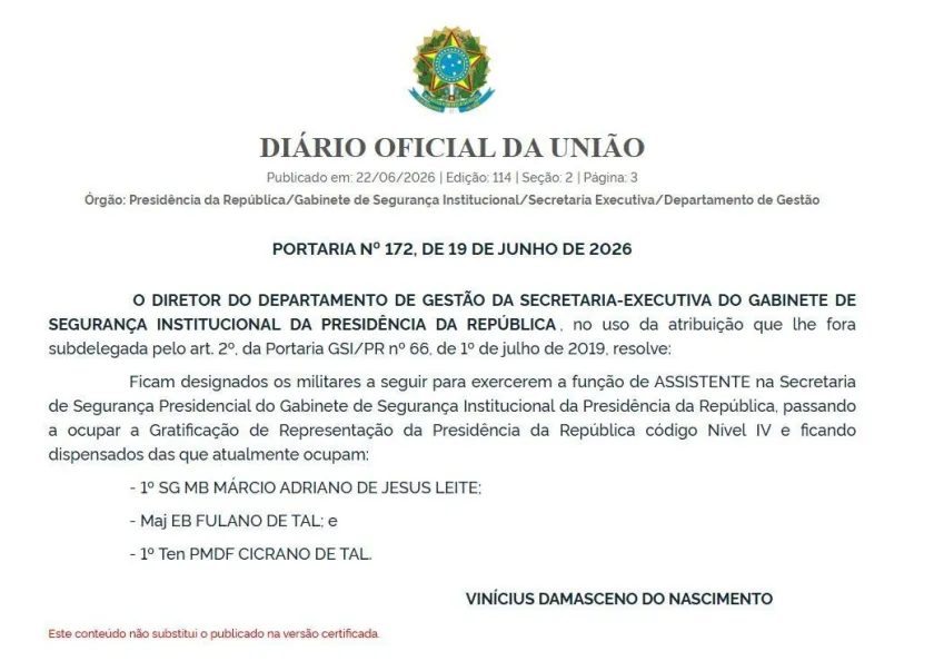 Gabinete de Segurança Institucional da Presidência da República governo Lula