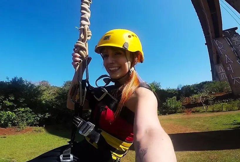 Jovem que realizou o salto com sucesso antes do acidente
