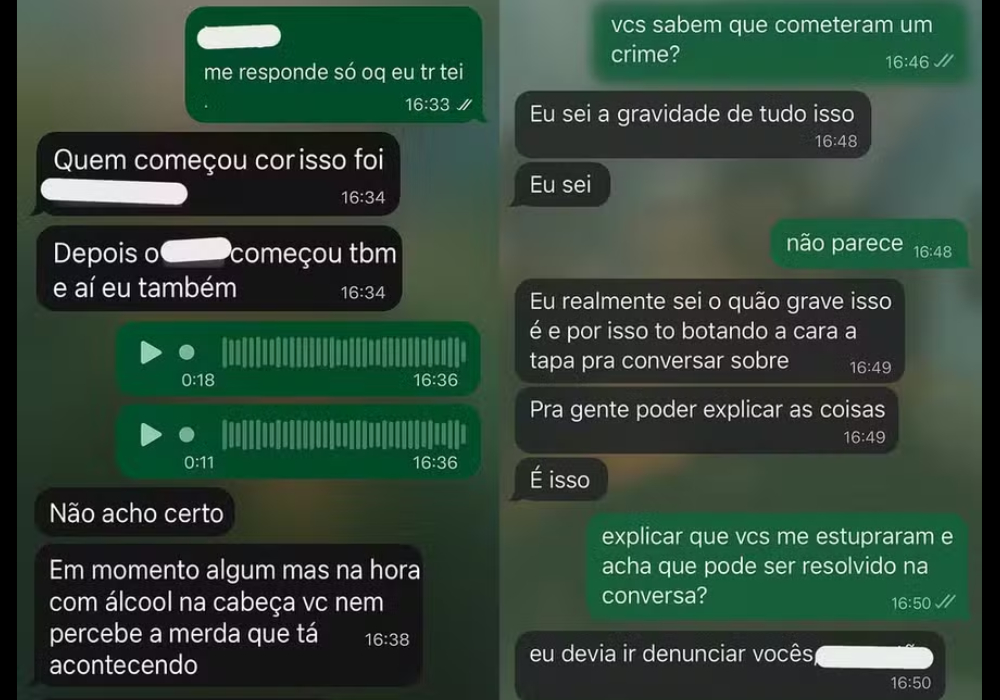 Print mostra conversa entre vítima e suspeito