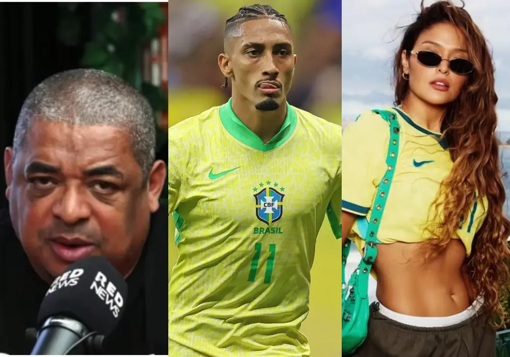 Vampeta, Raphinha e Natália. (Reprodução)