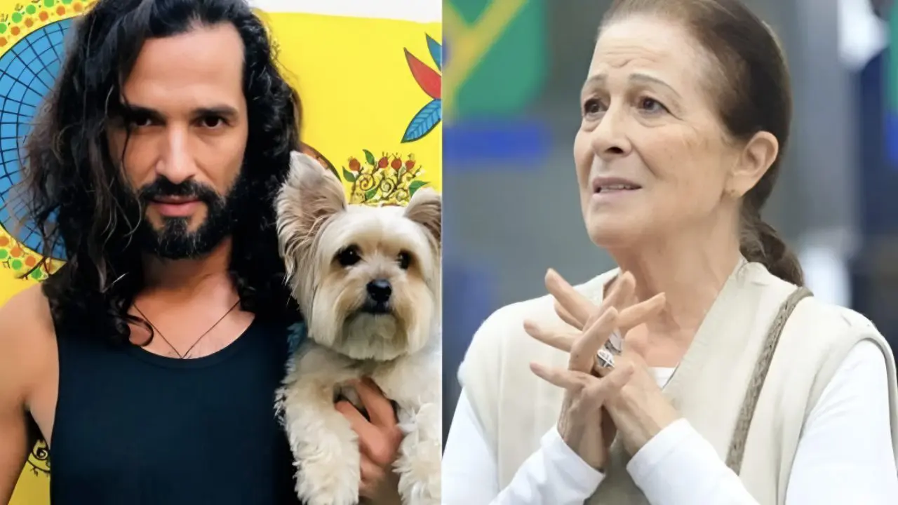Jeff Machado e sua mãe e Dona Maria das Dores  (Foto: reprodução)