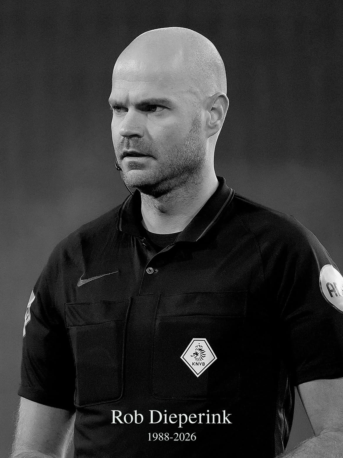 Árbitro Rob Dieperink, de 38 anos