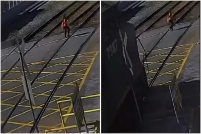 Adolescente é atingida por trem ao tentar atravessa linha férrea; veja vídeo