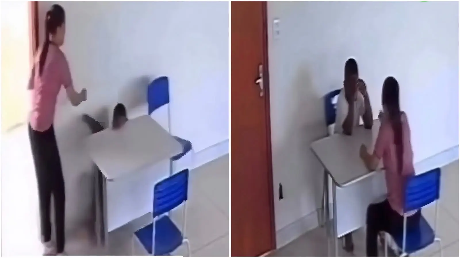 Diretora é exonerada após ser flagrada agredindo aluno dentro de escola (Foto: Reprodução/Redes sociais)