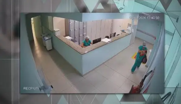 Flagra em maternidade.  Foto: Reprodução/Fantástico