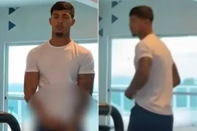 Imagens mostram esconderijo de suspeito de ato obsceno em academia após prisão