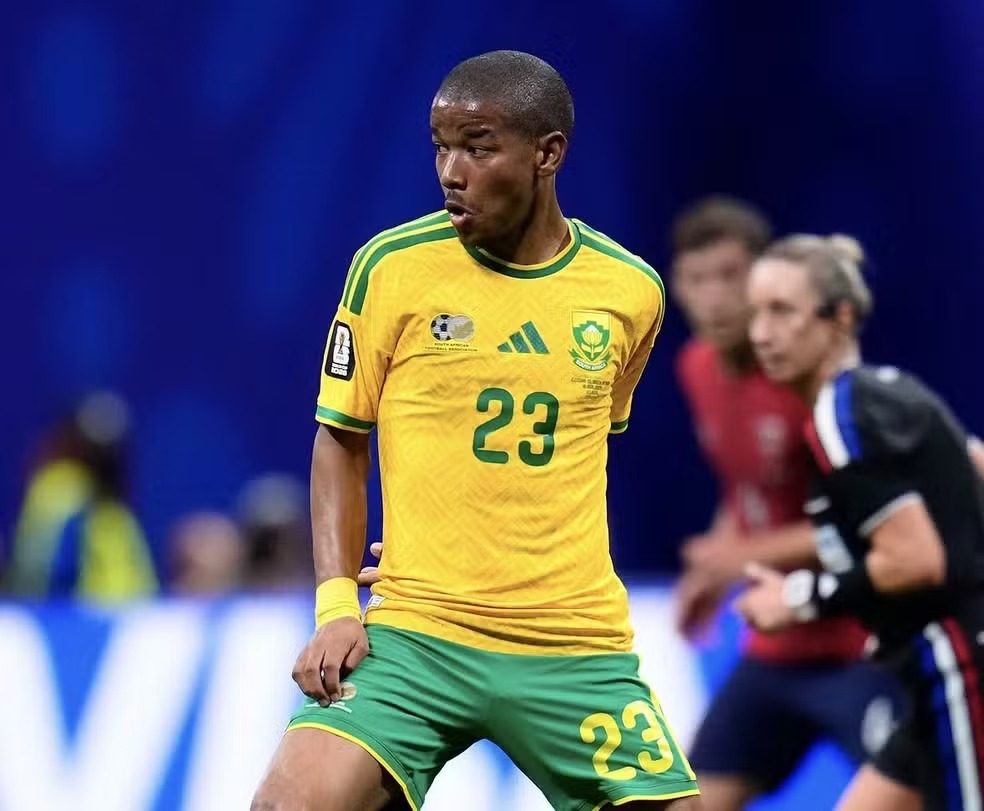 Morre Jayden Adams, sul-africano que disputou a Copa do Mundo de 2026 Foto: Divulgação/Mamelodi Sundowns