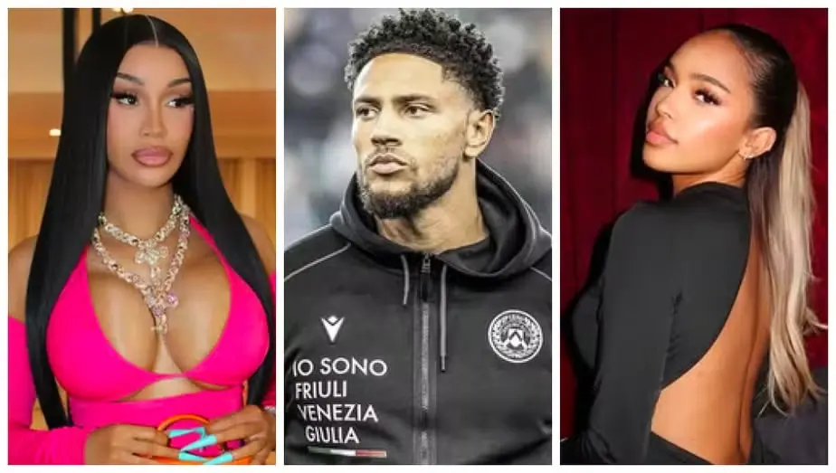 A cantora Cardi B, o goleiro Maduka Okoye e a modelo Jelicia Westhoff Instagram
