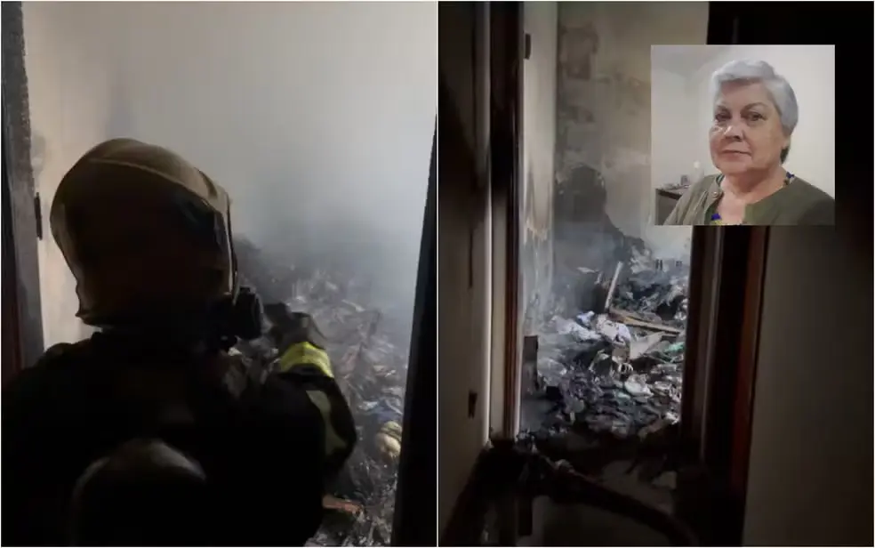 Incêndio em residência deixa mulher morta no Centro de Boa Esperança, MG — Foto: Corpo de Bombeiros / Funerária Pax Santa Rita