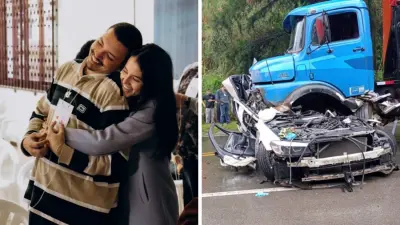 Influenciador publica carta aberta após morte da esposa em acidente: ‘Volte a respirar por mim’