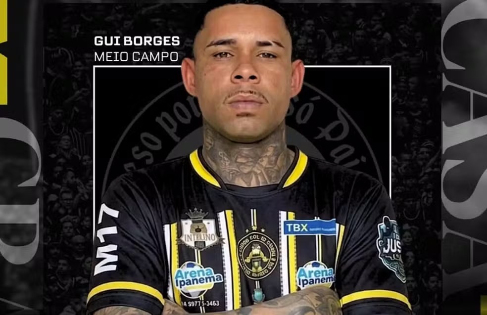 O jogador de futebol amador Guilherme Henrique Borges Paes — Foto: Reprodução/Instagram/Casagrande Futebol Clube