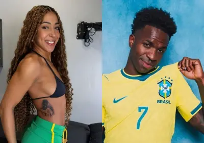Influenciadora que tatuou rosto de Vini Jr. após promessa revela se está arrependida