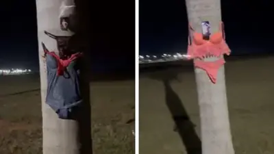 Lingeries com fotos íntimas de mulher aparecem abandonadas e intrigam moradores em MT